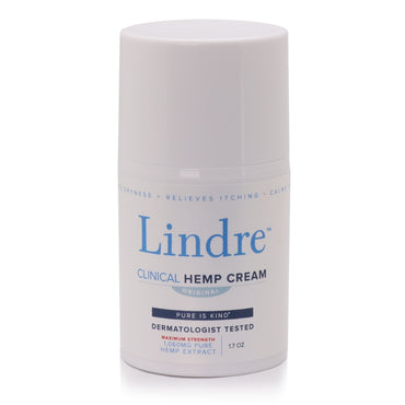 Lindre Maximum Strength Hemp Cream (Non-Menthol) Soothes Dryness, Itch, Irritation, Inflammation. Steroid Free. Dermatologist Tested