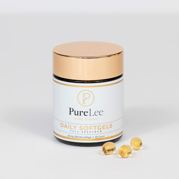 PureLee Farms CBD Soft Gels with packaging